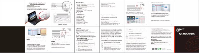 Page n°1 - Manuel utilisateur Adapt ADK-200