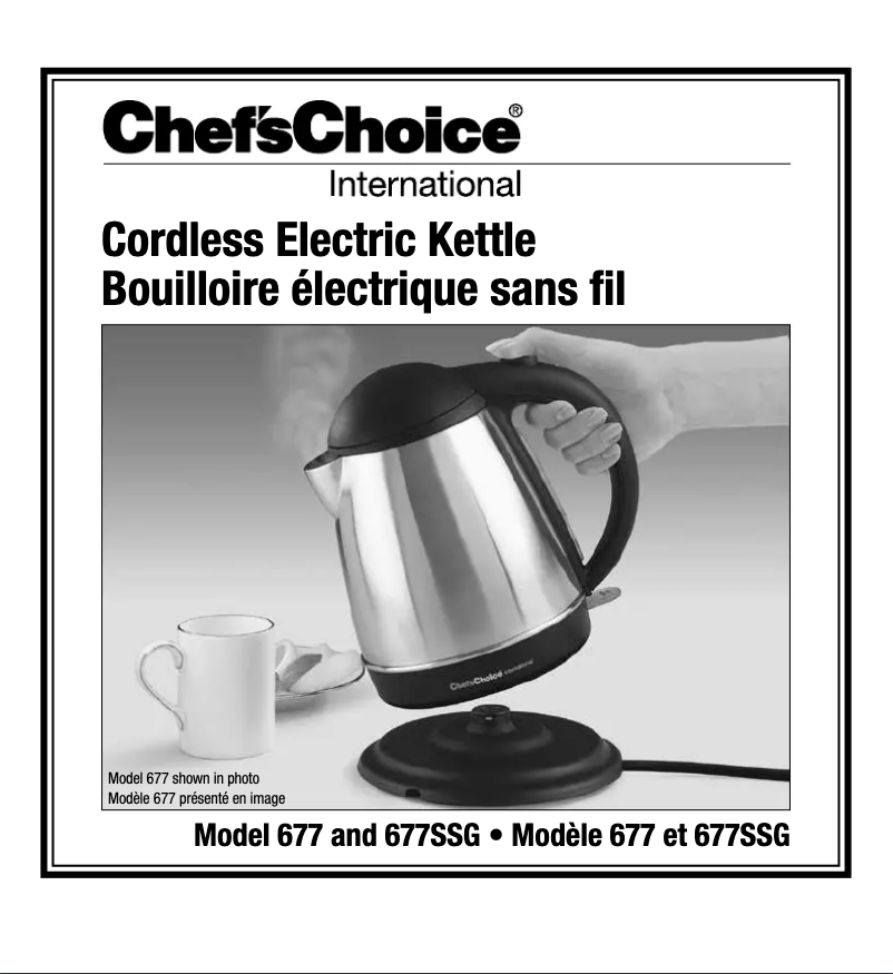 Page 1 de la notice Manuel utilisateur Chef's Choice 677