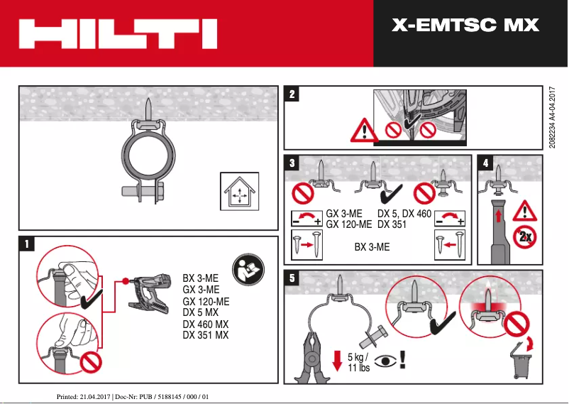 Page n°1 - Manuel utilisateur Hilti X-EMTSC MX