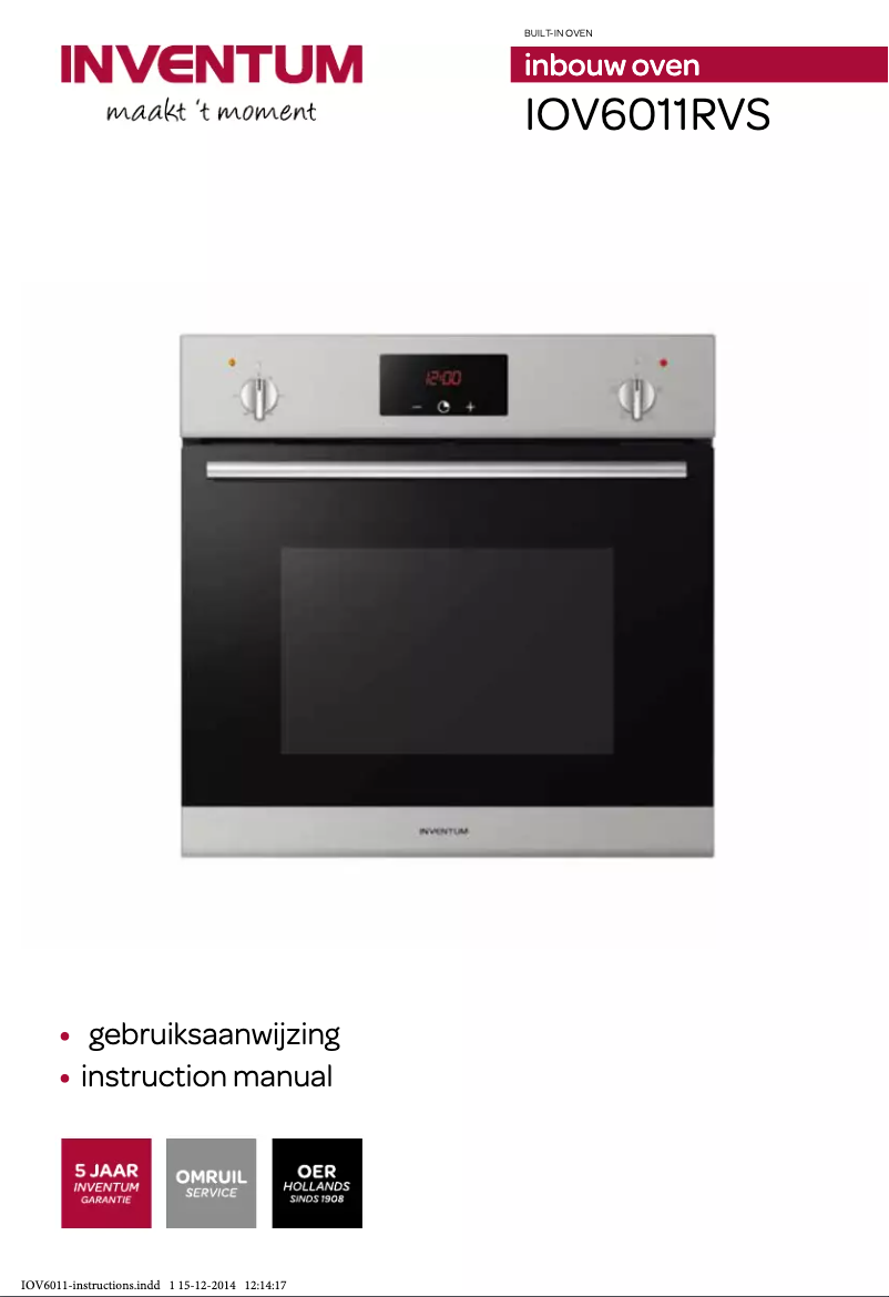 Image de la première page du manuel de l'appareil IOV6011