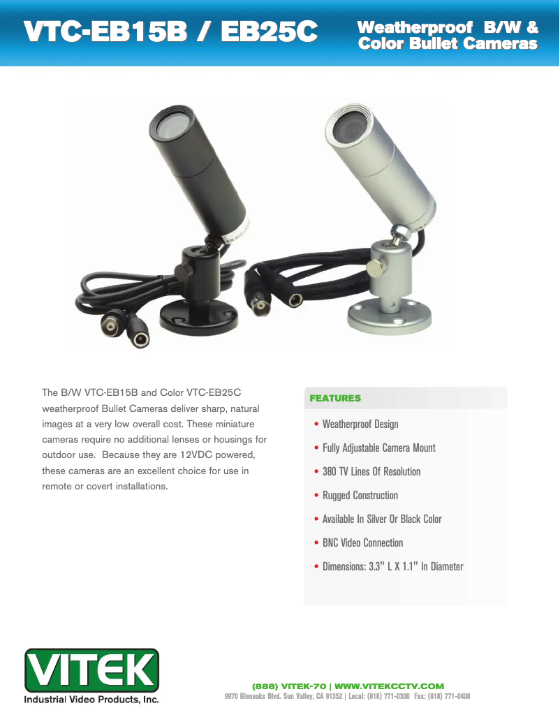 Page n°1 - Manuel utilisateur Vitek VTC-EB25C