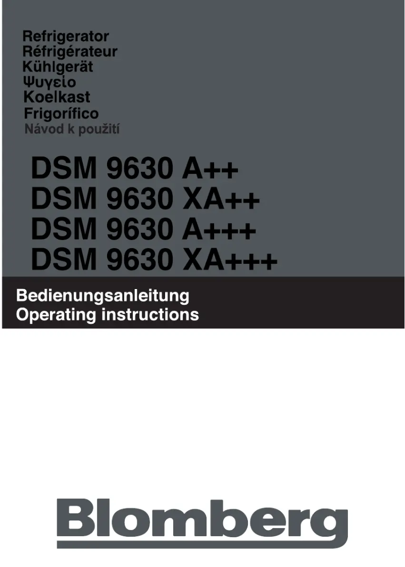 Página 1 del manual Manual de usuario Blomberg DSM 9630 A++