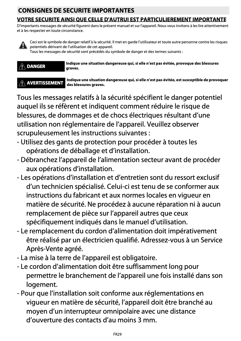 Page 1 de la notice Manuel utilisateur Whirlpool AKP 545 IX