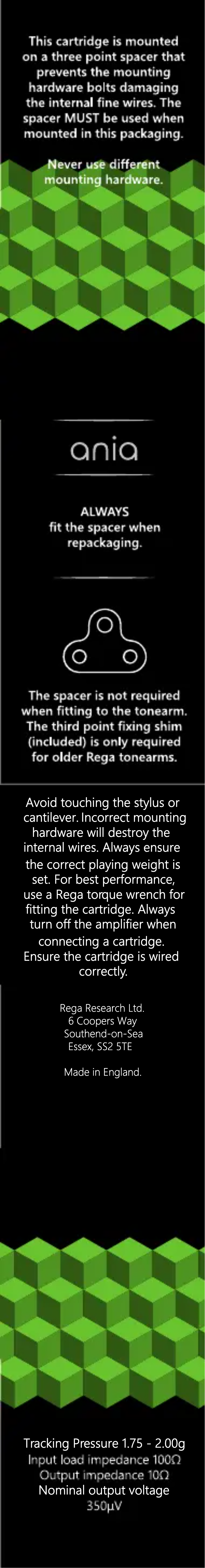 Image de la première page du manuel de l'appareil Ania