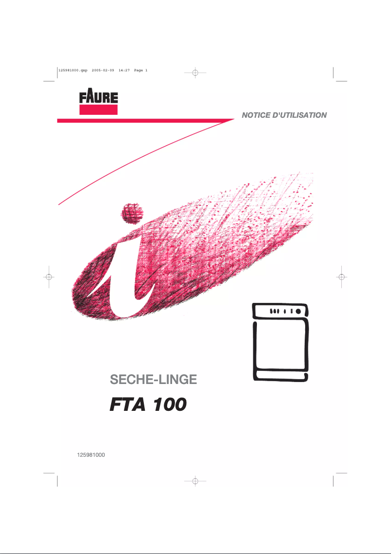 Page 1 de la notice Manuel utilisateur Faure FTA100