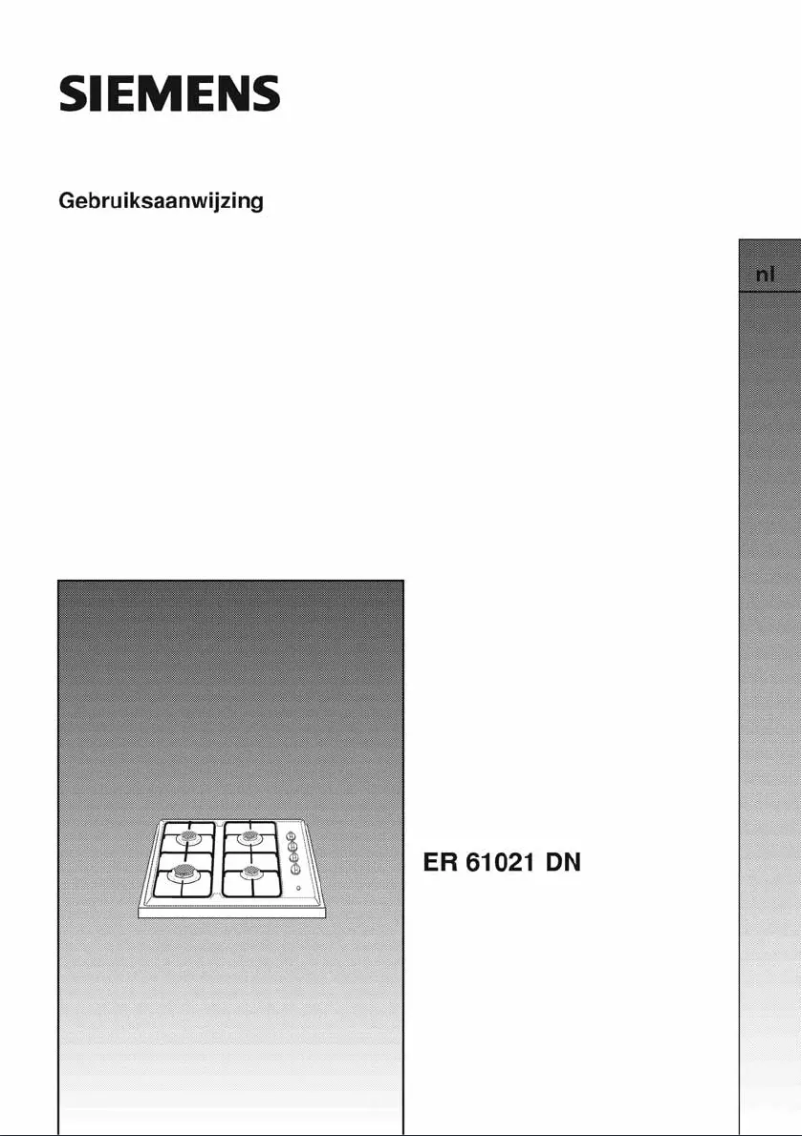 Page n°1 - Manuel utilisateur Siemens ER61021DN