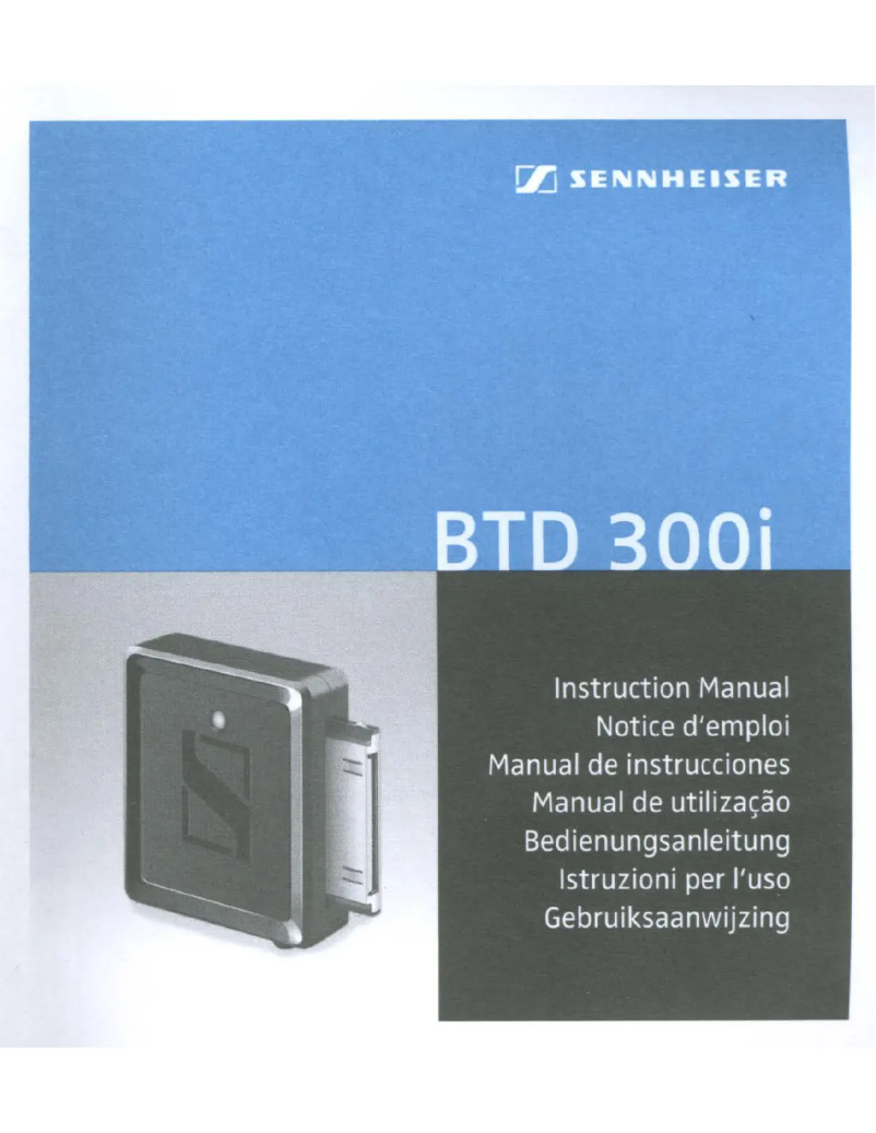 Página 1 del manual Manual de usuario Sennheiser BTD 300i