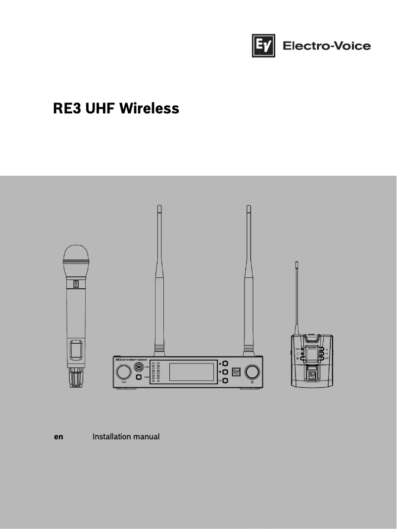 Page 1 de la notice Manuel utilisateur Electro-Voice RE3-ND76