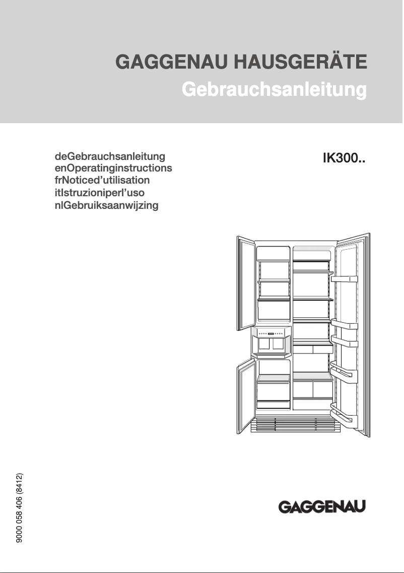 Page 1 de la notice Manuel utilisateur Gaggenau IK 300 254