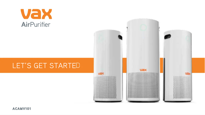 Página 1 del manual Manual de usuario Vax Pure Air 300 ACAMV101