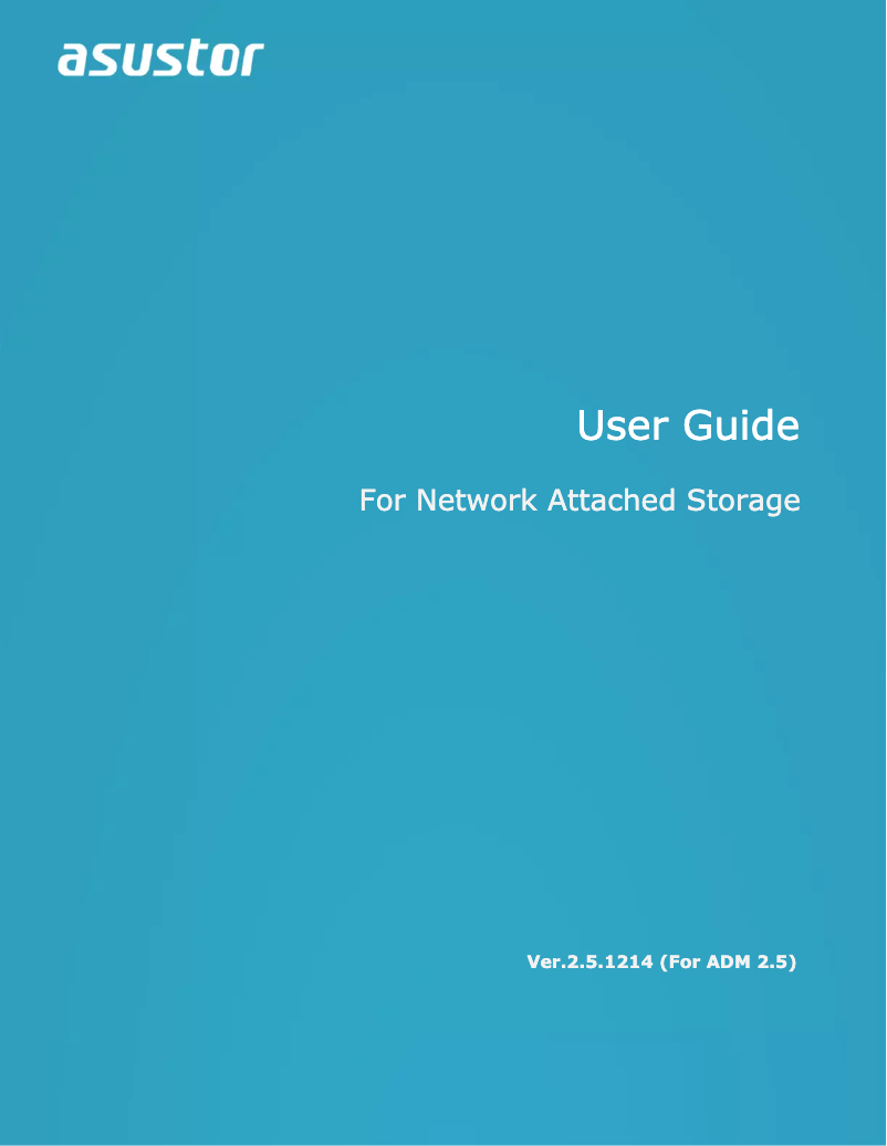 Page 1 de la notice Manuel utilisateur Asustor AS7009RDX
