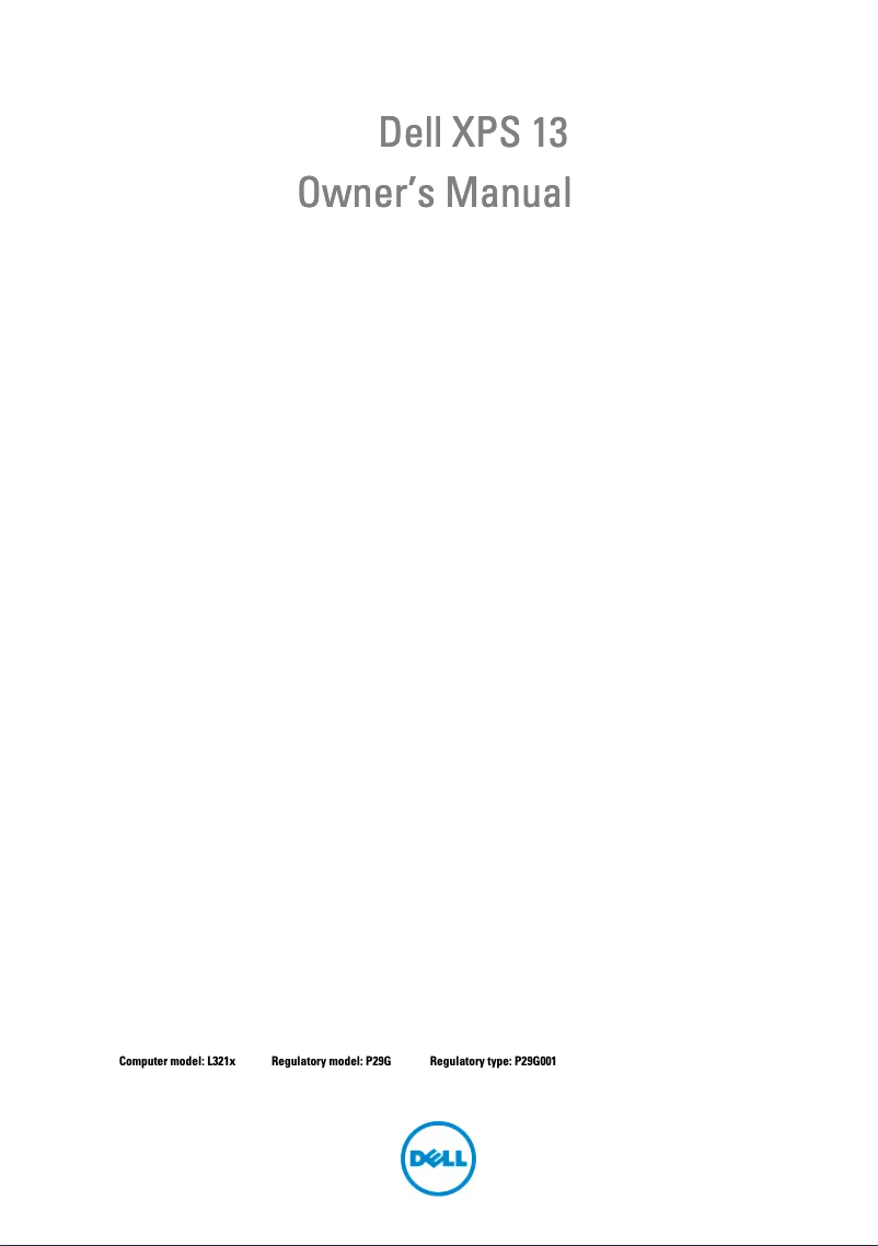 Page n°1 - Manuel utilisateur Dell XPS 13 9380