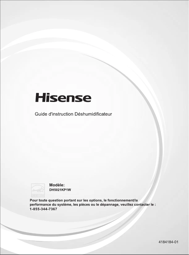 Page 1 de la notice Manuel utilisateur Hisense DH5021KP1W