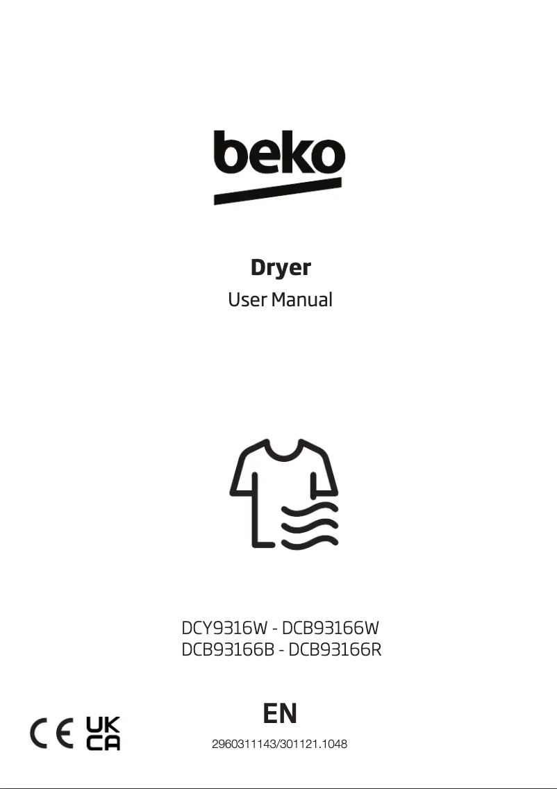 Page 1 de la notice Manuel utilisateur Beko DCB93166W