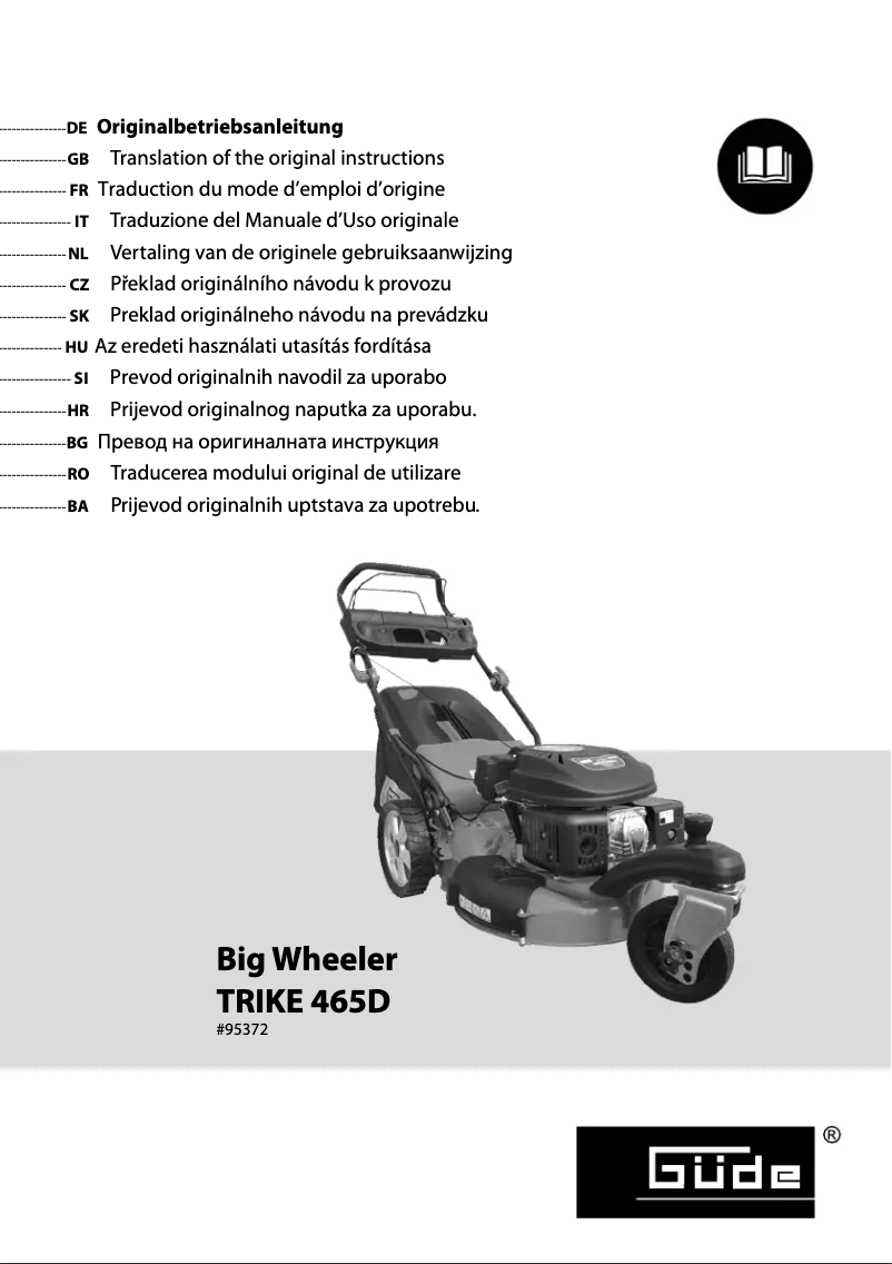 Image de la première page du manuel de l'appareil Big Wheeler Trike 465D