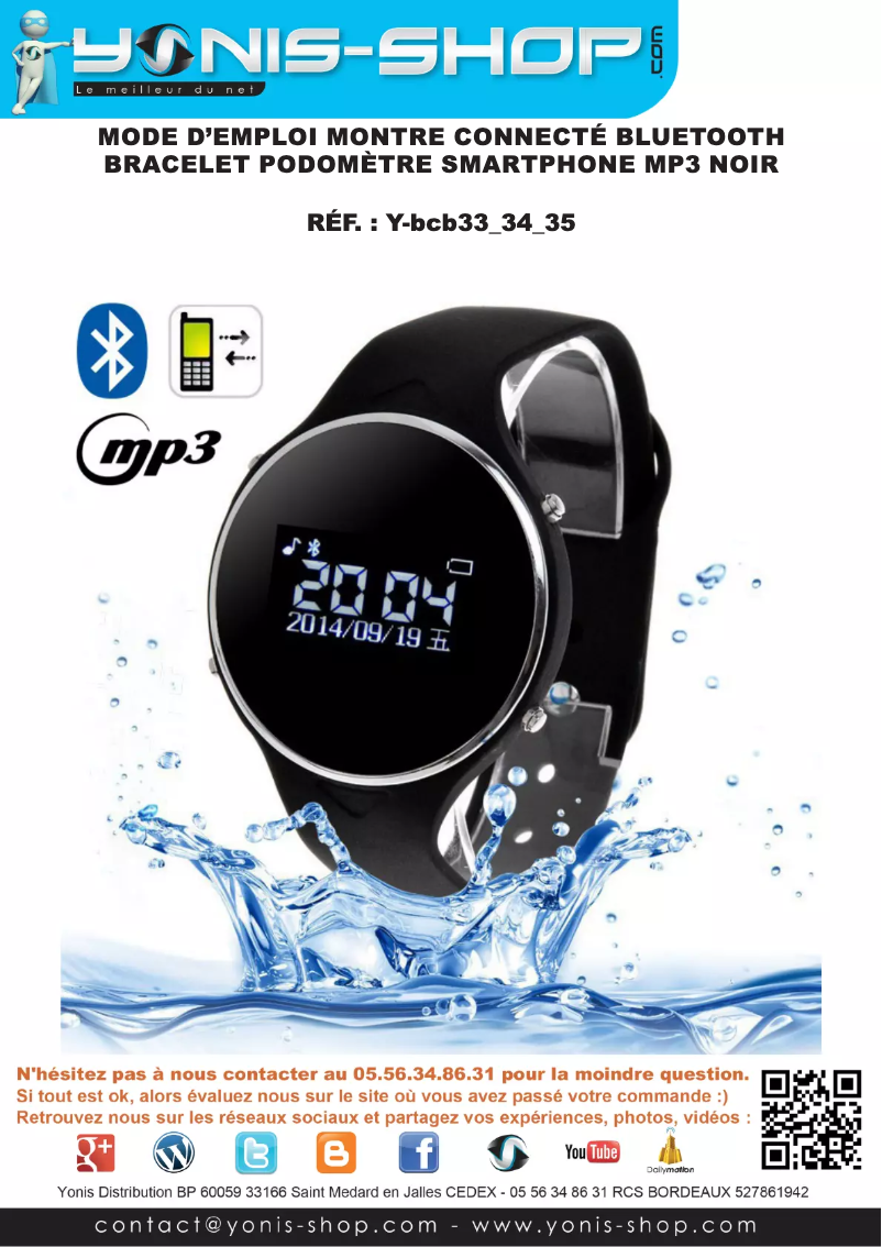 Page n°1 - Manuel utilisateur Yonis Y-BCB33