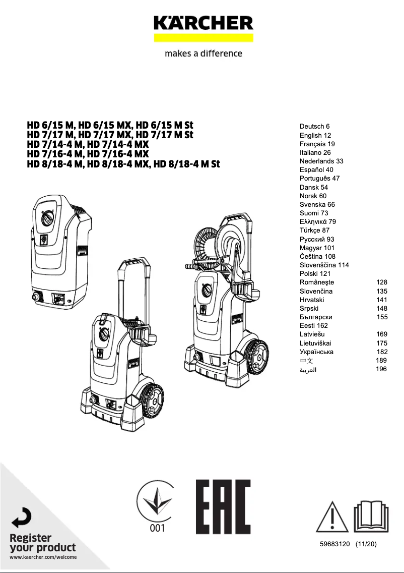 Page n°1 - Manuel utilisateur Kärcher HD 7/17 M St