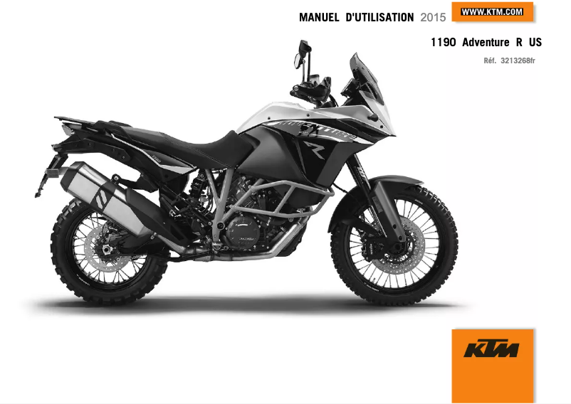 Image de la première page du manuel de l'appareil 1190 Adventure R (2015)