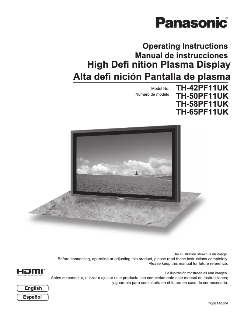 Page 1 de la notice Manuel utilisateur Panasonic TH-65PF11UK