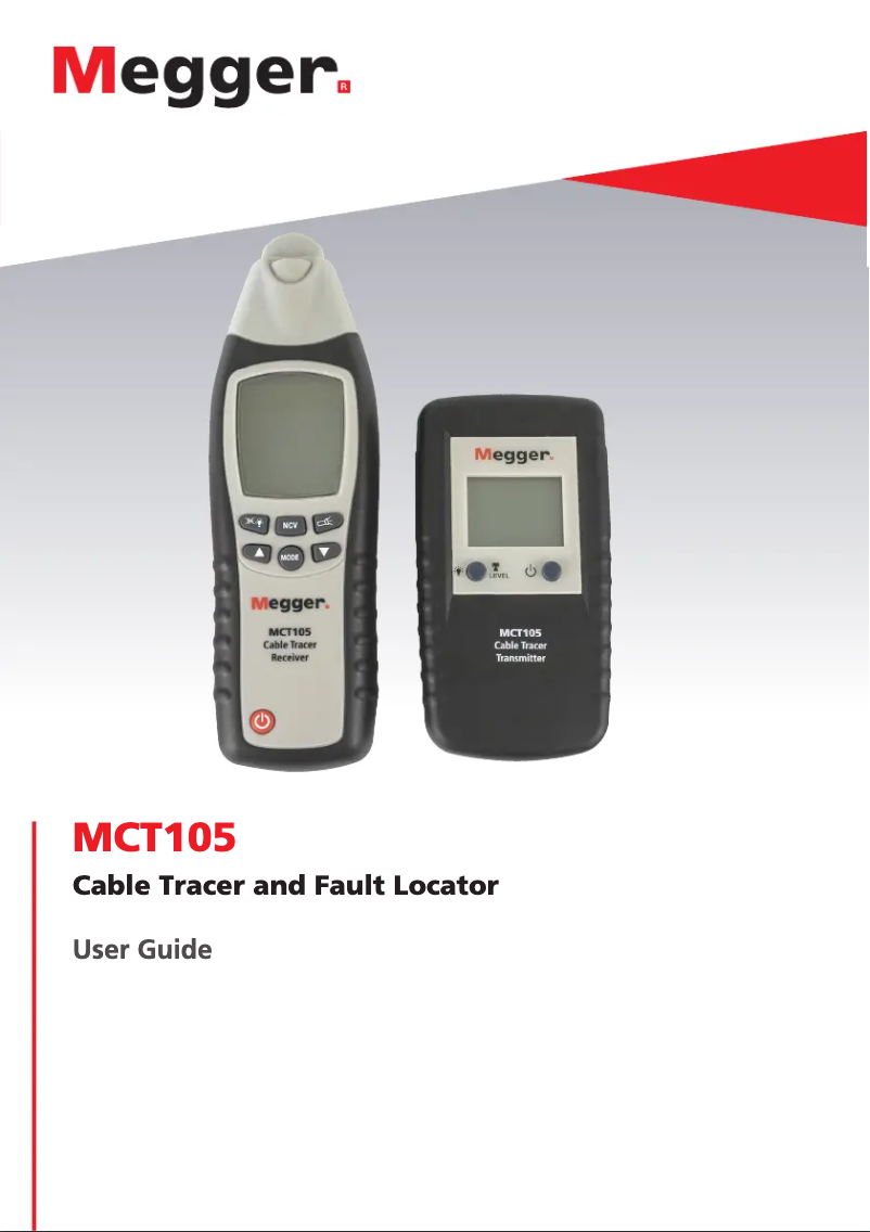Page n°1 - Manuel utilisateur Megger MCT105