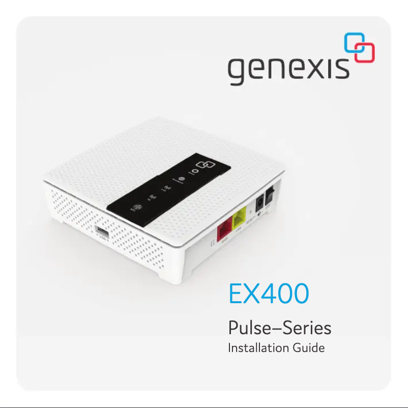 Page n°1 - Manuel utilisateur Genexis Pulse EX400