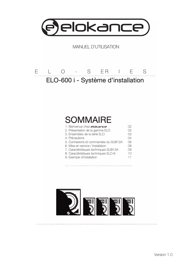 Image de la première page du manuel de l'appareil Elo-600i W