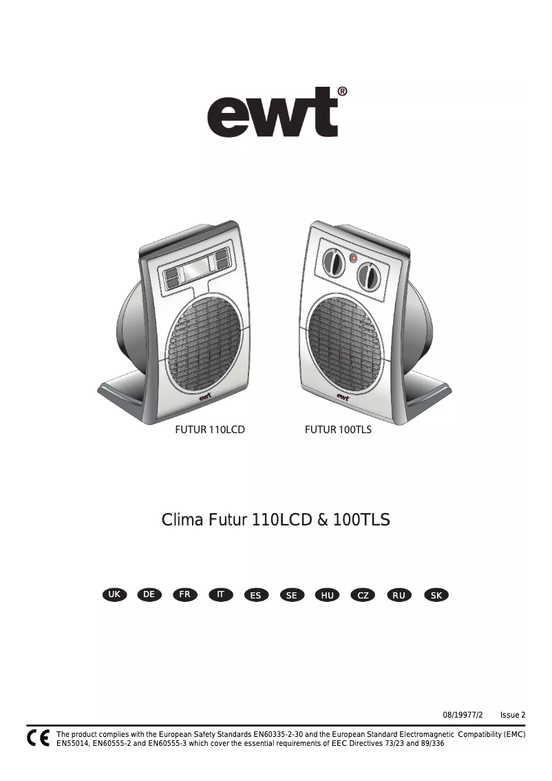 Page 1 de la notice Manuel utilisateur EWT Clima Futur 110LCD