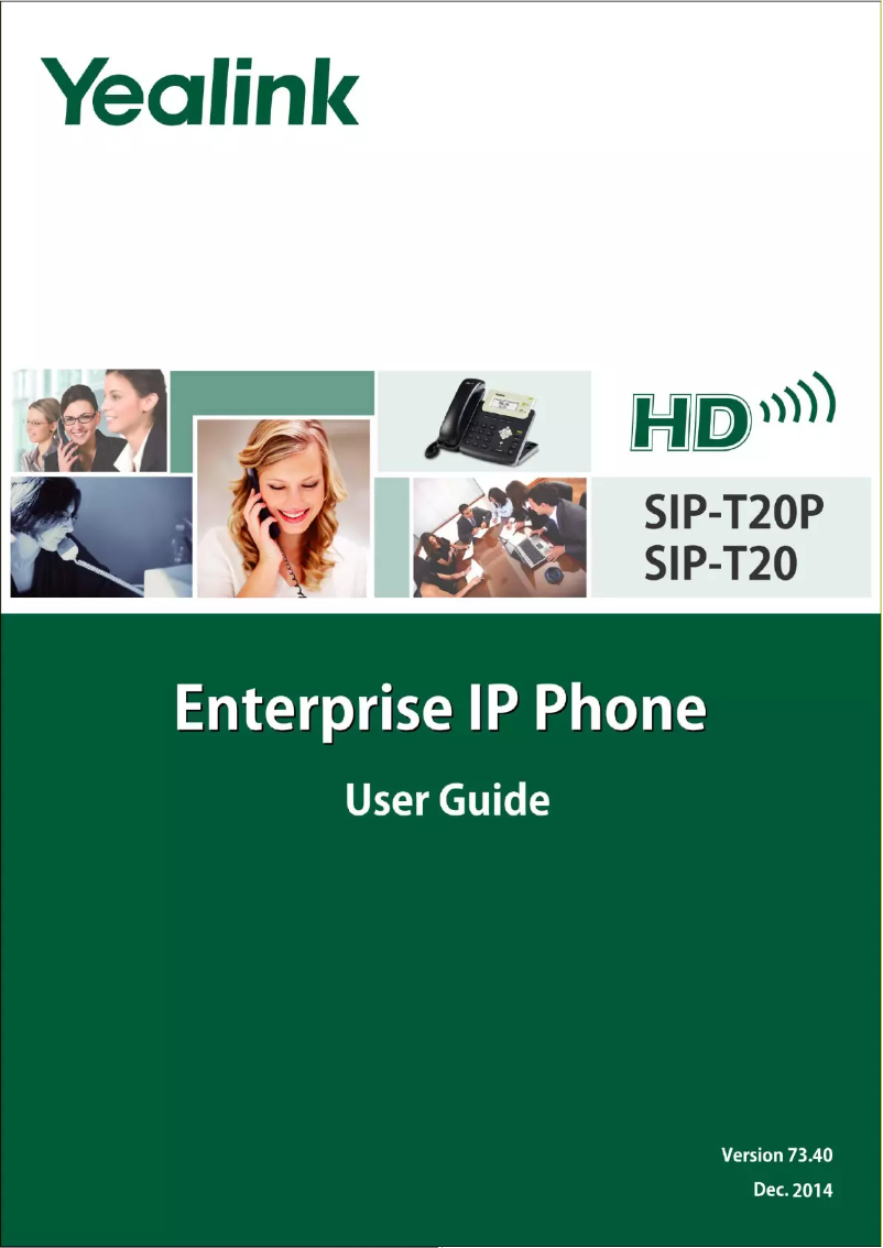 Imagen de la primera página del manual del dispositivo SIP-T20p