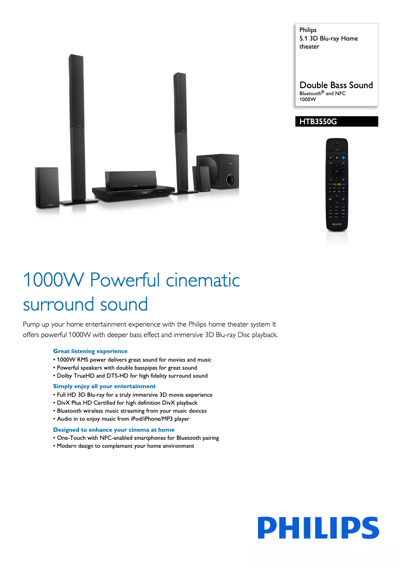 Image de la première page du manuel de l'appareil HTB3550G