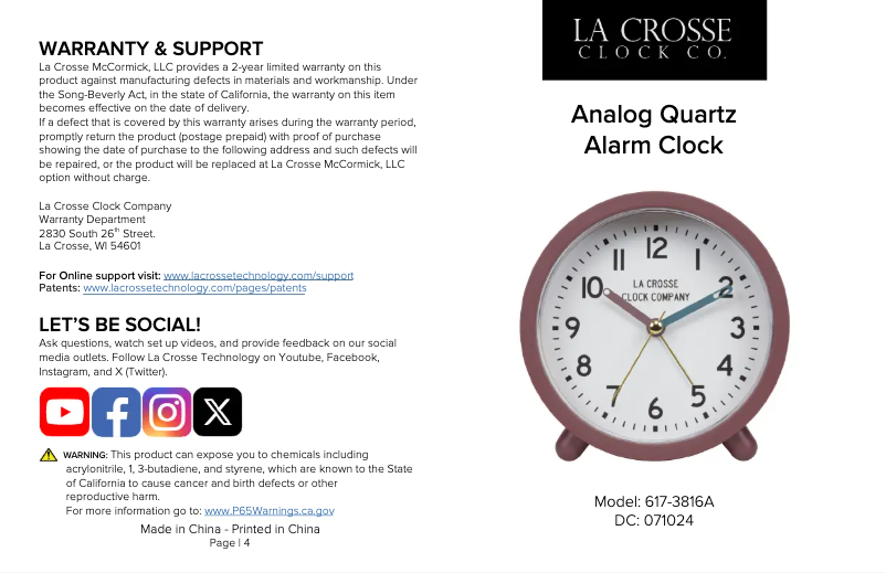 Image de la première page du manuel de l'appareil 617-3816A