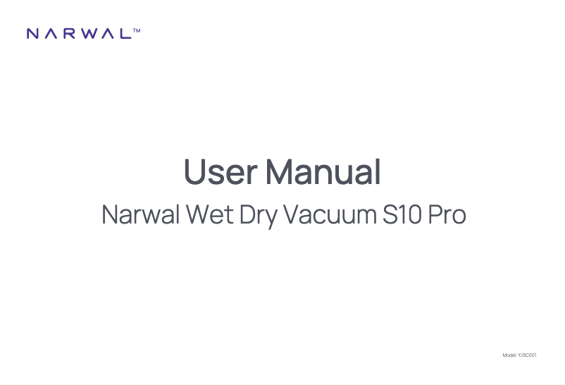 Page n°1 - Manuel utilisateur Narwal S10 Pro
