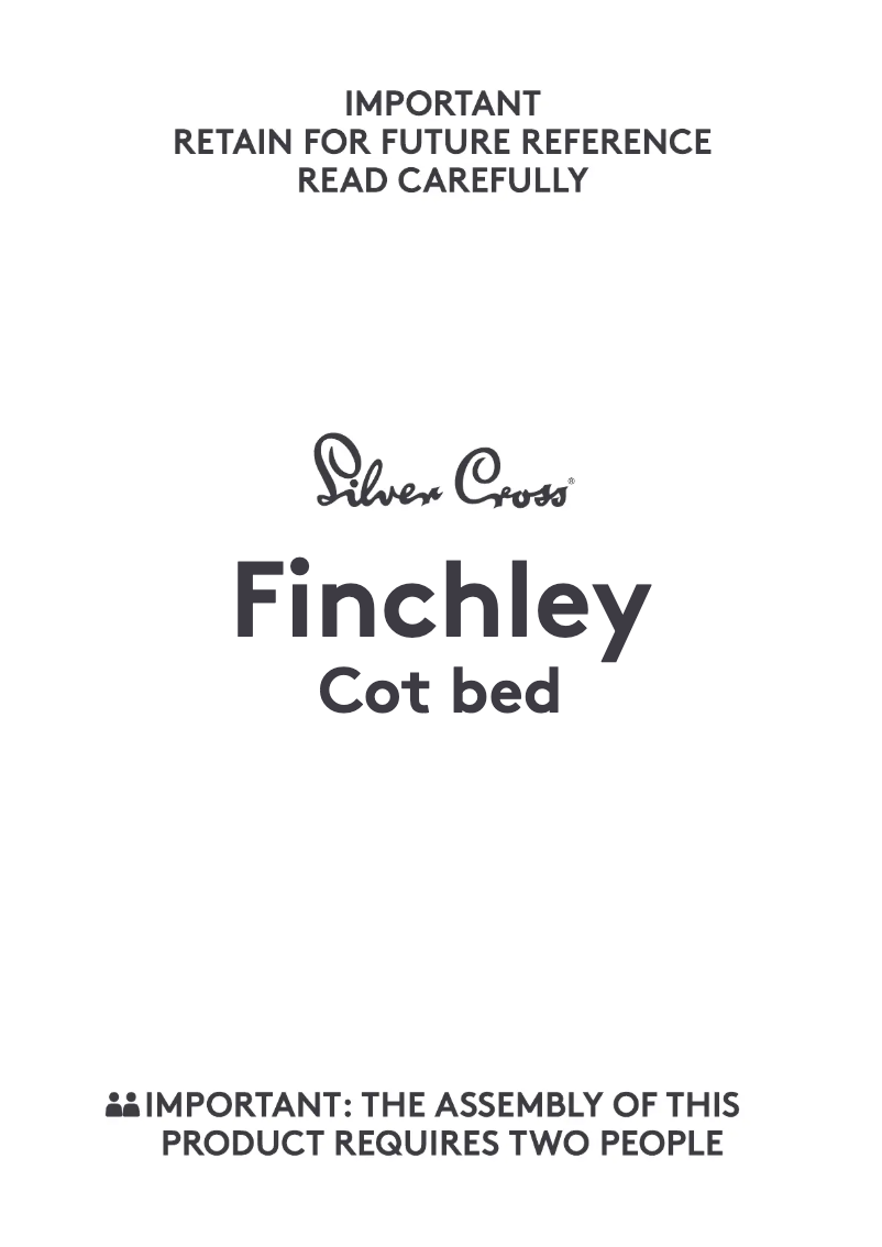 Image de la première page du manuel de l'appareil Finchley Cot bed