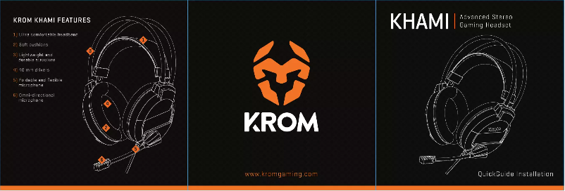 Page 1 de la notice Manuel utilisateur Krom Khami