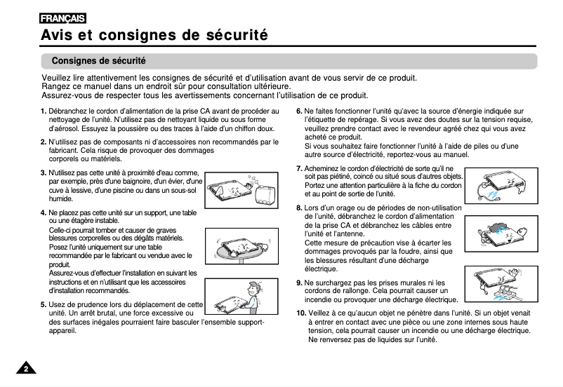 Image de la première page du manuel de l'appareil DVD-L1200W