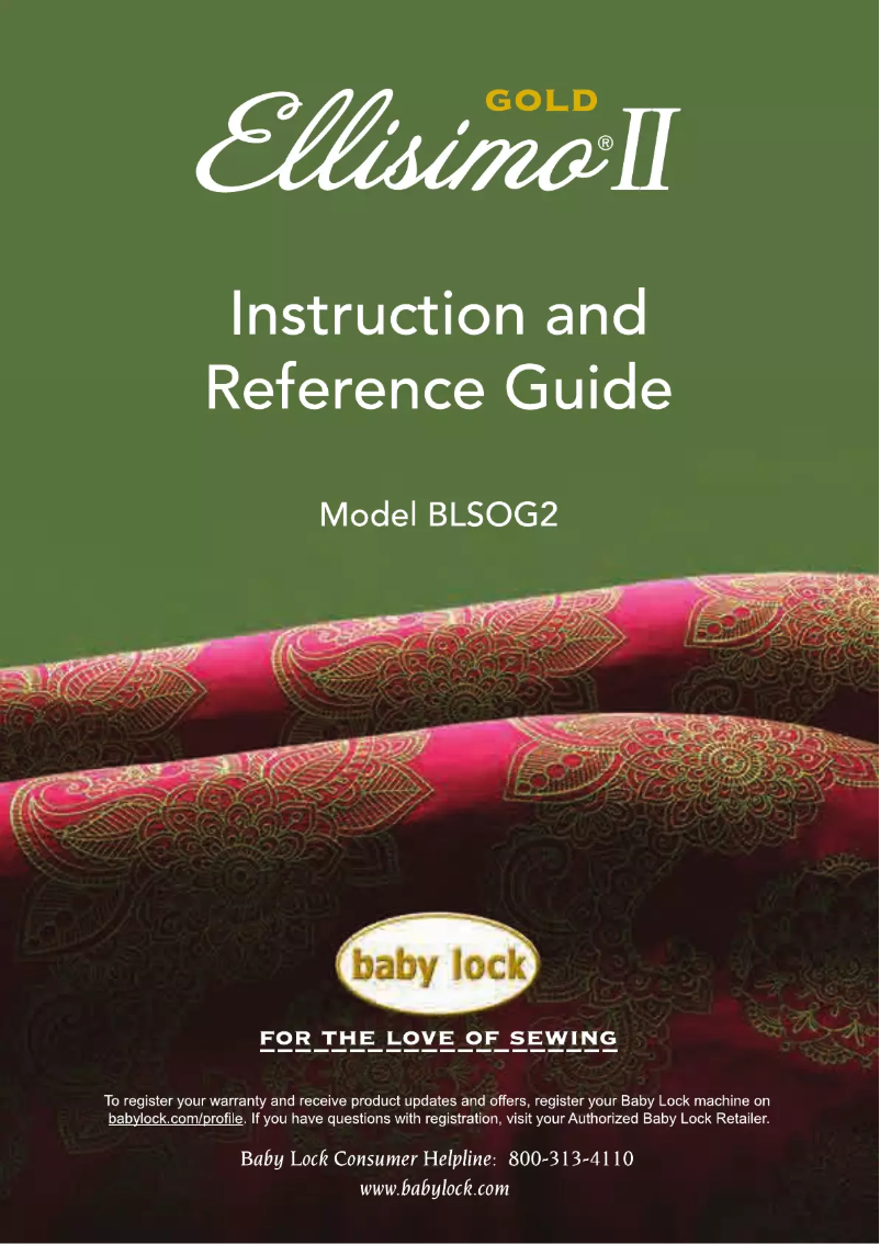 Página 1 del manual Manual de usuario Baby Lock BLSOG2 Ellisimo Gold II
