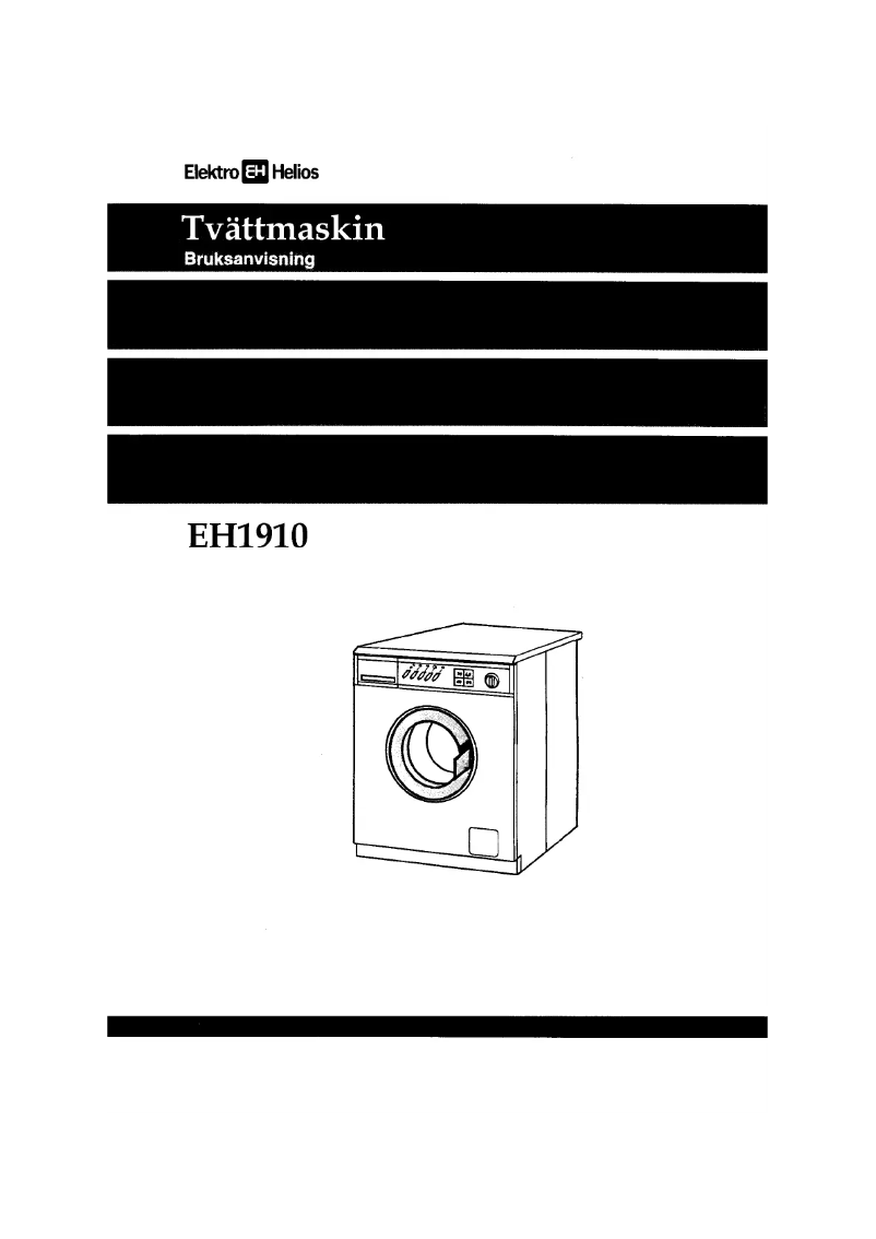 Page n°1 - Manuel utilisateur Elektro Helios EH1910