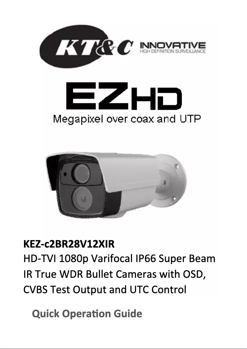 Page n°1 - Manuel utilisateur KT&C KEZ-C2BR28V12XIR