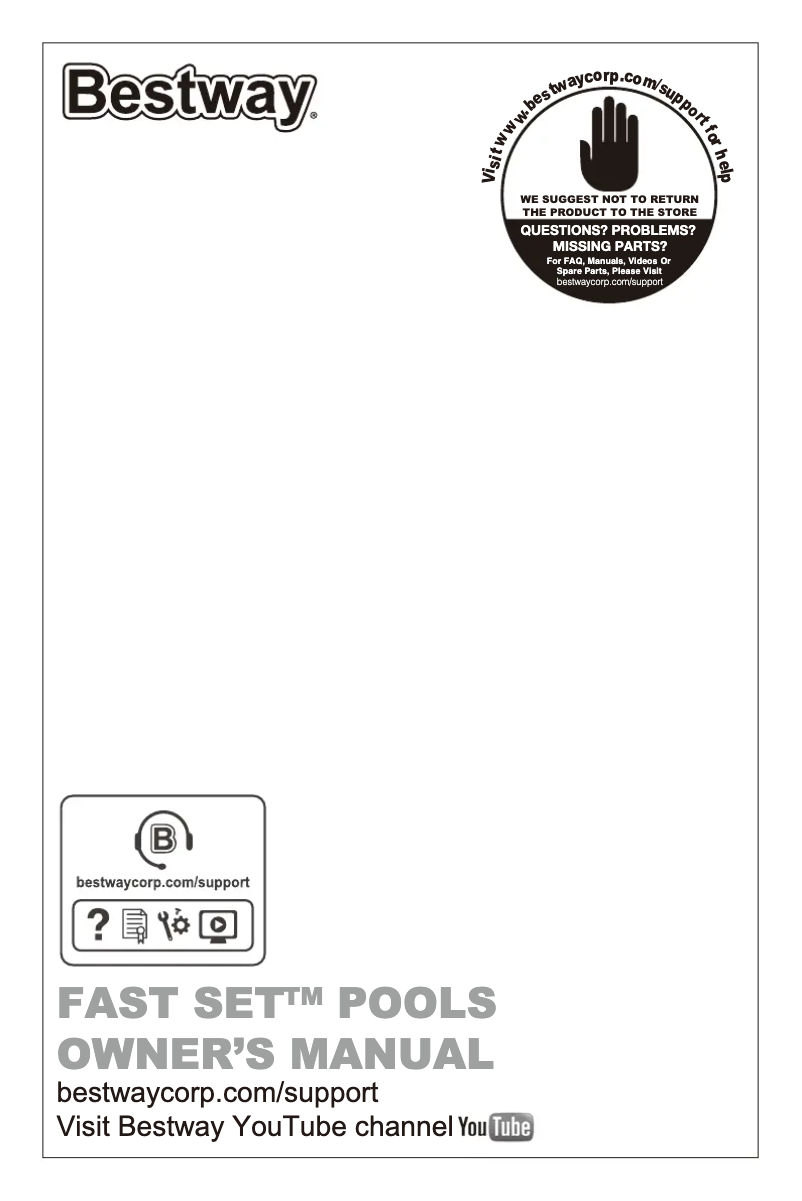 Page 1 de la notice Manuel utilisateur Bestway Fast Set 57371