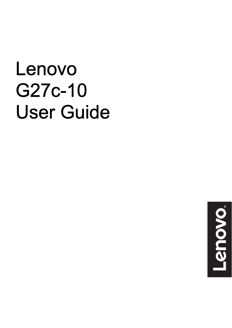 Page 1 de la notice Manuel utilisateur Lenovo G27c-10