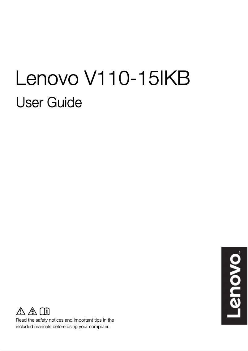 Page n°1 - Manuel utilisateur Lenovo V110