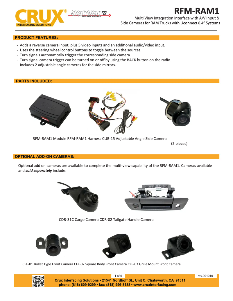 Página 1 del manual Manual de usuario CRUX RFM-RAM1