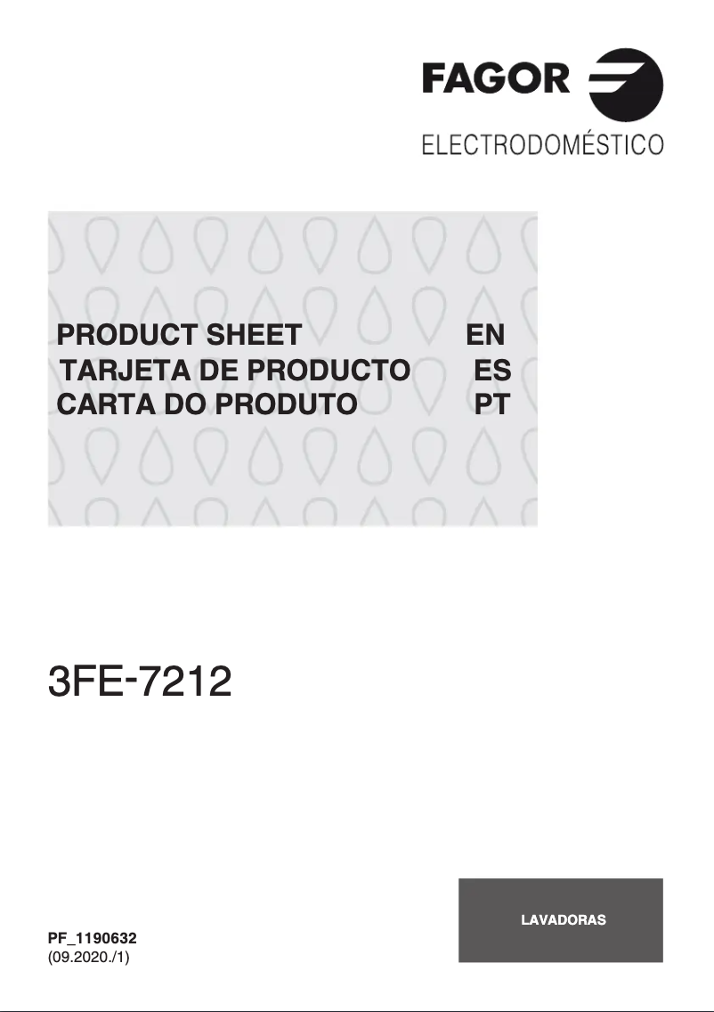 Page n°1 - Fiche technique Fagor 3FE-7212