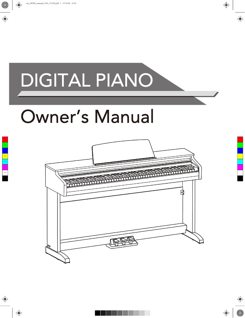 Imagen de la primera página del manual del dispositivo DP260