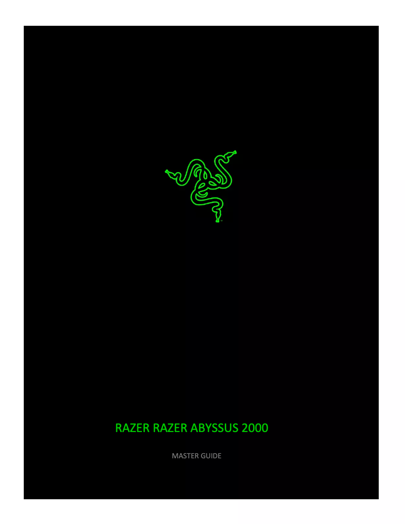 Image de la première page du manuel de l'appareil Abyssus 2000