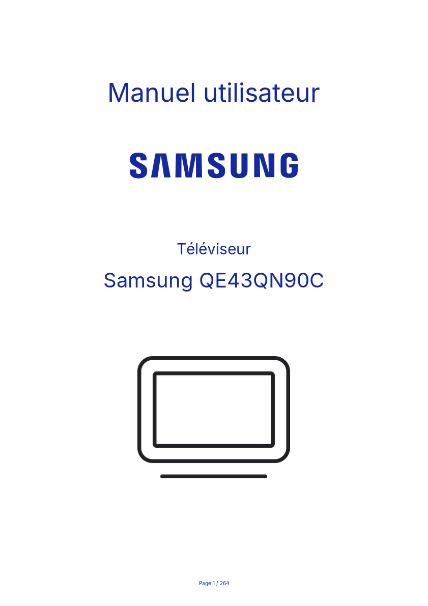 Page n°1 - Manuel utilisateur Samsung QE43QN90C