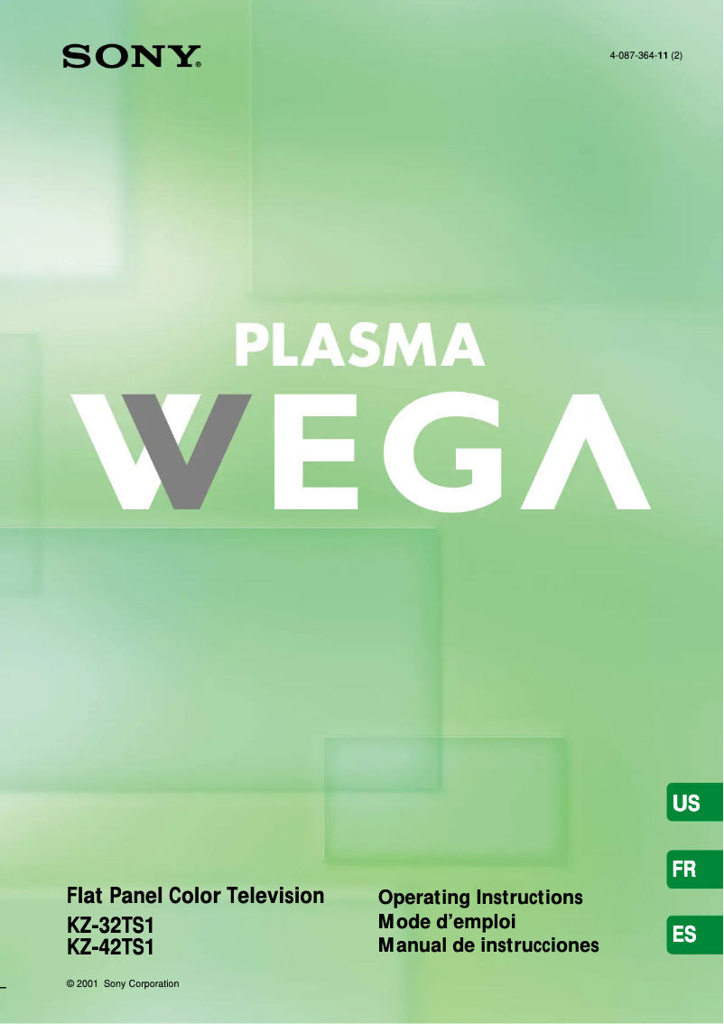 Page 1 de la notice Manuel utilisateur Sony KZ-42TS1E