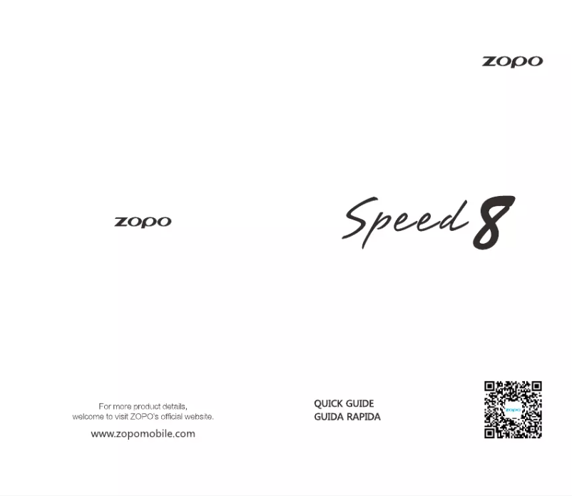 Page 1 de la notice Manuel utilisateur Zopo Speed 8