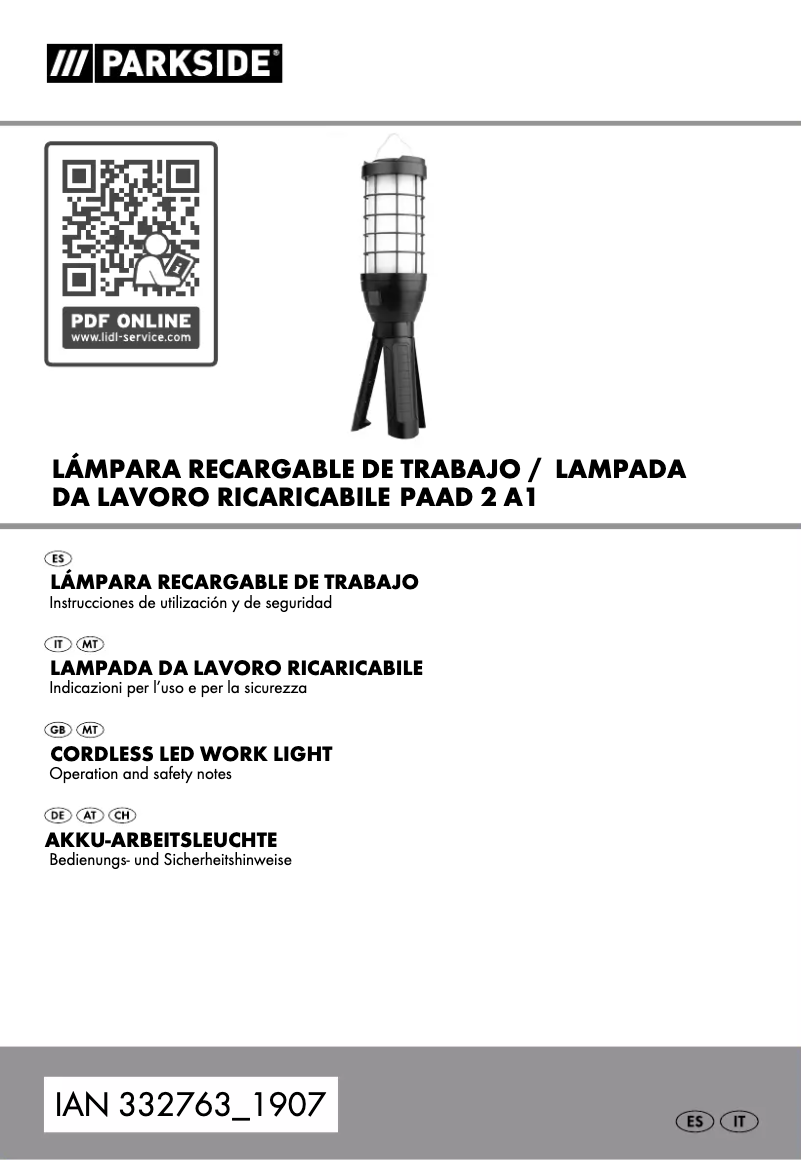 Image de la première page du manuel de l'appareil PAAD 2 A1