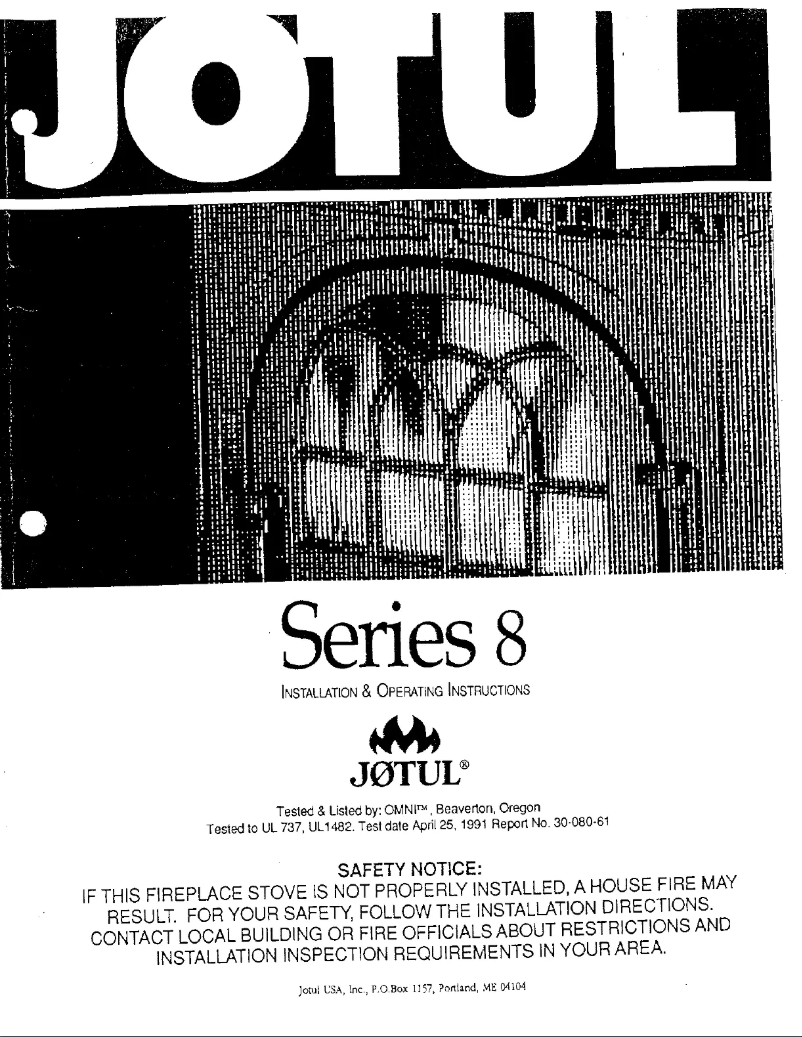 Image de la première page du manuel de l'appareil Series 8