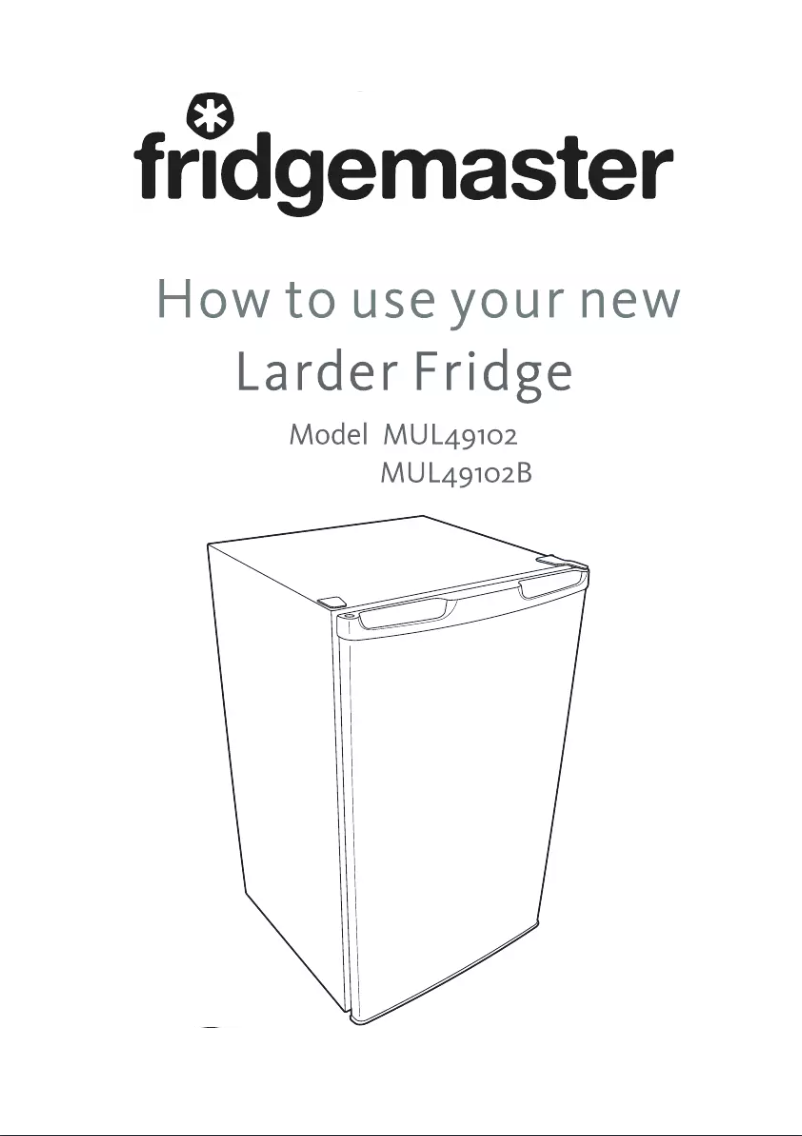 Page n°1 - Manuel utilisateur Fridgemaster MUL49102